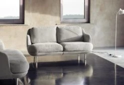 Fritz Hansen Lune Two-seat Sofa -Vitra Store fritz hansen twentytwentyone lune 2 seater lifestyle 2