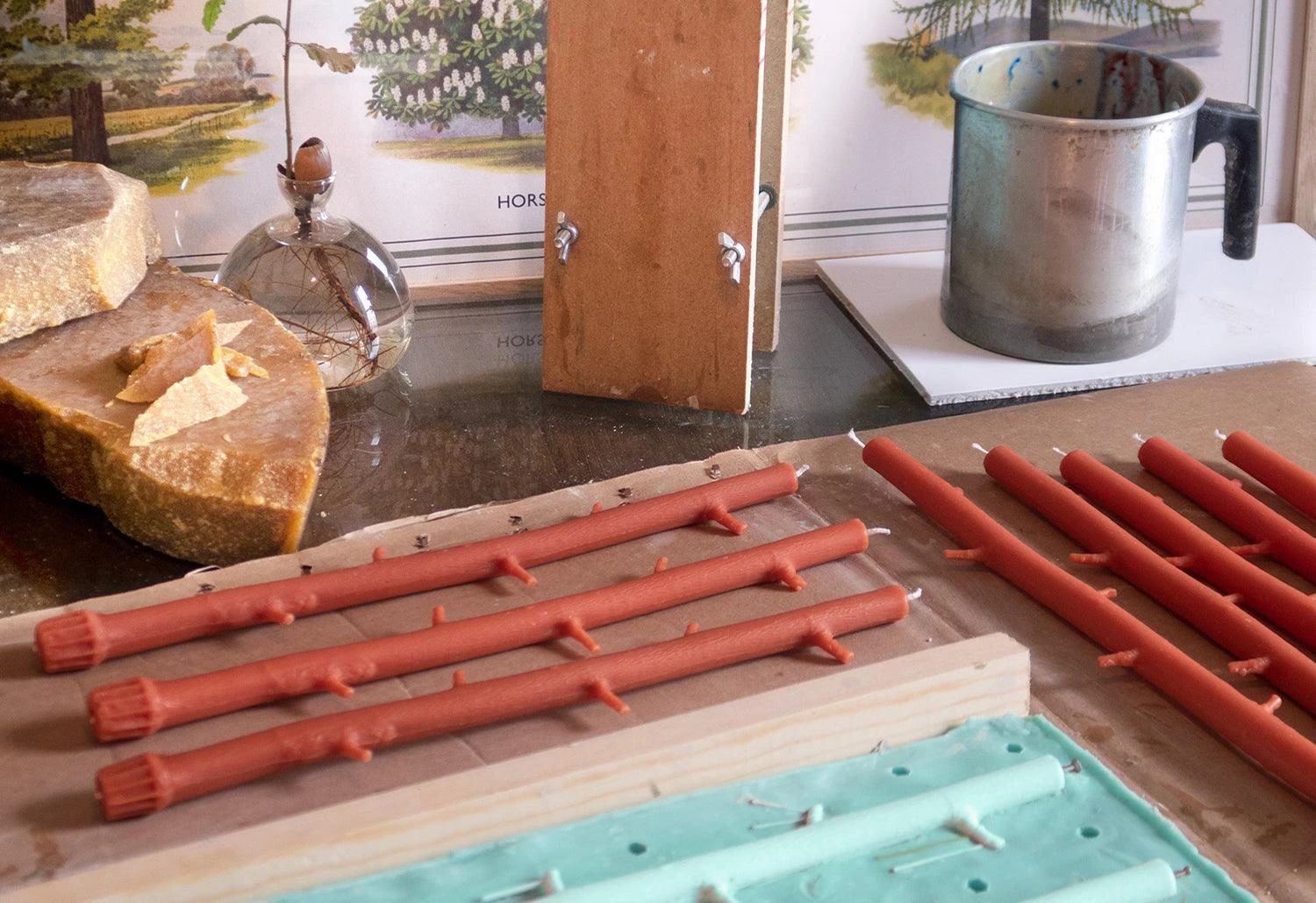 Branch Candle Terre Verte 3 Branch Candle Terre Verte - Image 3